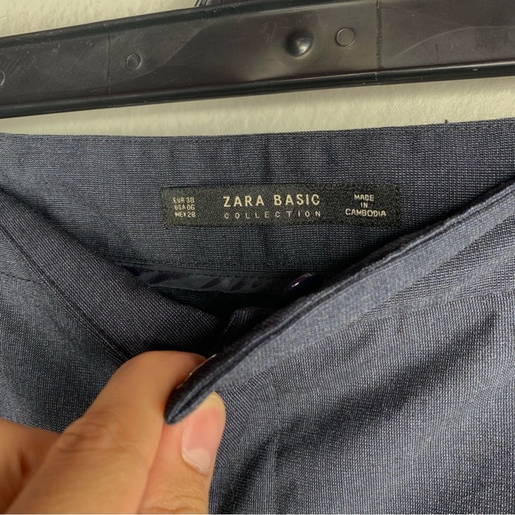 Zara Basic Collection Women’s Dress pants Navy Blue size 6 - Picture 2 of 4